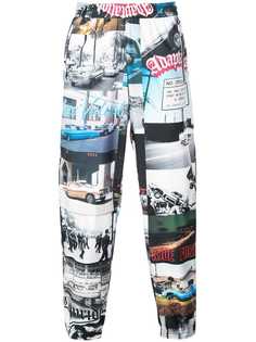 Adaptation car print track pants