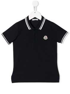 Moncler Kids logo patch polo shirt