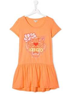 Kenzo Kids платье с принтом тигра