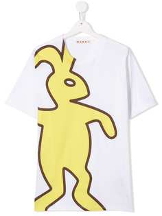 Marni Kids футболка с принтом кролика