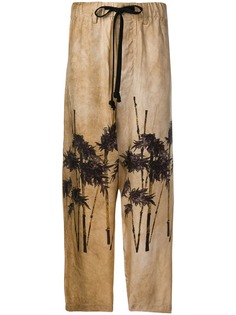 Uma Wang брюки на кулиске с принтом