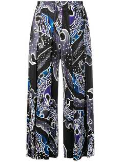Pleats Please By Issey Miyake printed plissé trousers