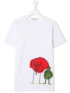 Marni Kids футболка с принтом