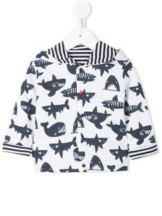 Paul Smith Junior snap fastening hooded jacket
