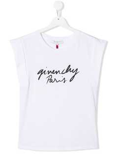 Givenchy Kids TEEN script logo sleeveless top