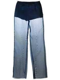 Romeo Gigli Vintage прозрачные расклешенные брюки