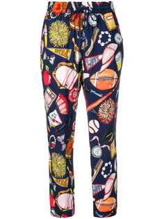 Love Moschino printed drawstring trousers