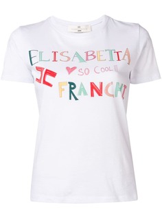 Elisabetta Franchi футболка с принтом логотипа