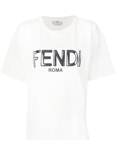 Fendi футболка с логотипом