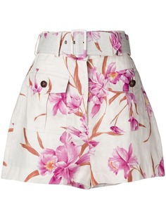 Zimmermann шорты с цветочным принтом