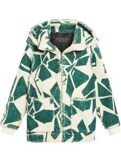 Burberry флисовая толстовка на молнии с цветочным принтом
