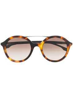 Boss Hugo Boss круглые солнцезащитные очки с эффектом черепашьего панциря