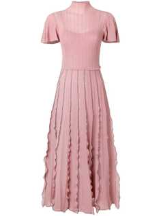 Red Valentino трикотажное платье с оборками