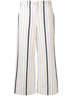 Tory Burch укороченные брюки в полоску