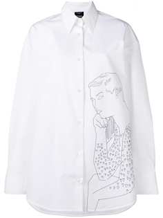 Calvin Klein 205W39nyc рубашка кроя оверсайз с вышивкой