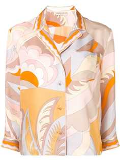 Emilio Pucci рубашка с рукавами три четверти и принтом