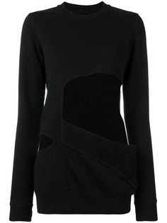 Rick Owens DRKSHDW толстовка с вырезанными деталями