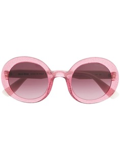 Miu Miu Eyewear массивные солнцезащитные очки с блестками