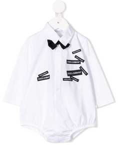 Dolce & Gabbana Kids рубашка-боди с логотипом