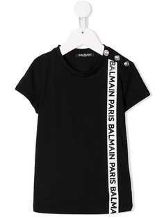 Balmain Kids футболка с логотипом