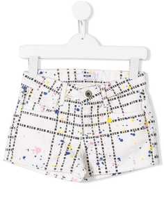 Msgm Kids шорты в клетку с логотипом