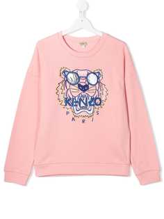 Kenzo Kids футболка с принтом тигра