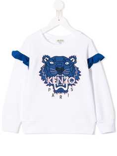 Kenzo Kids трикотажный свитер с принтом тигра