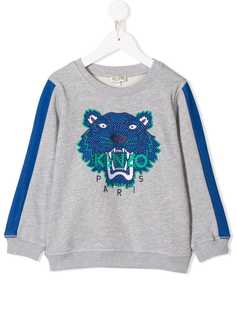 Kenzo Kids трикотажный свитер с принтом тигра