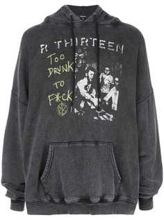 R13 толстовка в стиле оверсайз с капюшоном