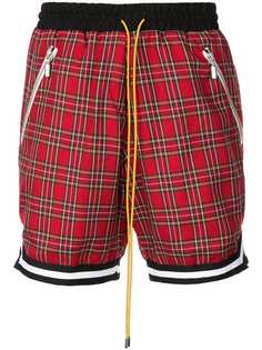 Rhude tartan print shorts