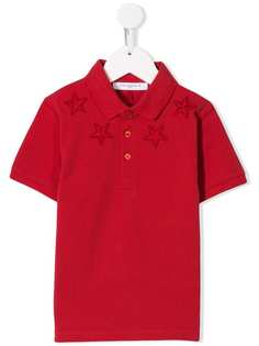 Givenchy Kids star embroidered polo shirt