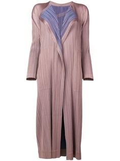 Pleats Please By Issey Miyake длинное плиссированное пальто