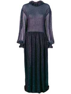 Christopher Kane платье макси с переливающимся анималистическим принтом