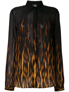 Just Cavalli блузка с принтом пламени