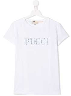Emilio Pucci Junior TEEN studded logo T-shirt