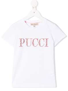 Emilio Pucci Junior studded logo T-shirt