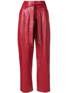 8pm varnished cropped trousers