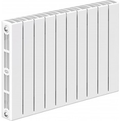Биметаллический радиатор rifar supremo 500, 10 секций, боковое подключение, белый ral 9016 s 500-10