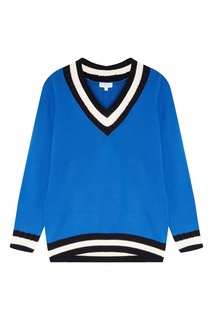 Синий пуловер с контрастной отделкой Mike Claudie Pierlot