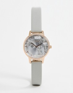 Золотисто-розовые часы с кожаным ремешком Olivia Burton OB16SG06 Snow Globe - Серый
