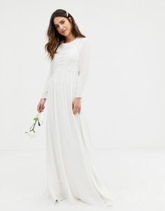 Свадебное платье со складками ASOS EDITION - Кремовый