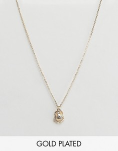 Позолоченное ожерелье с подвеской-жуком Orelia - Золотой