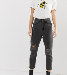 Потертые джинсы в винтажном стиле Noisy May Petite - Черный