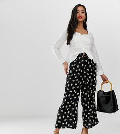 Укороченные брюки с широкими штанинами и цветочным принтом Vero Moda Petite - Мульти