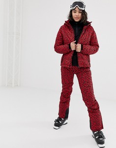 Лыжные брюки с гепардовым принтом Protest Soribel - Красный