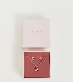 Серьги и ожерелье цвета розового золота Ted Baker - Золотой