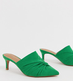 Мюли на каблуке для широкой стопы ASOS DESIGN Salary - Зеленый