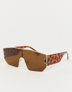Светло-коричневые солнцезащитные очки-маска Jeepers Peepers - Коричневый