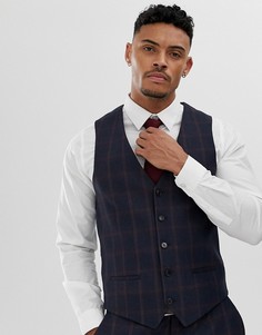 Темно-синий жилет узкого кроя River Island - Темно-синий