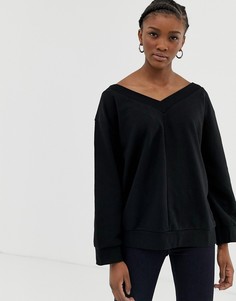 Свитшот с V-образным вырезом Cheap Monday Well - Черный